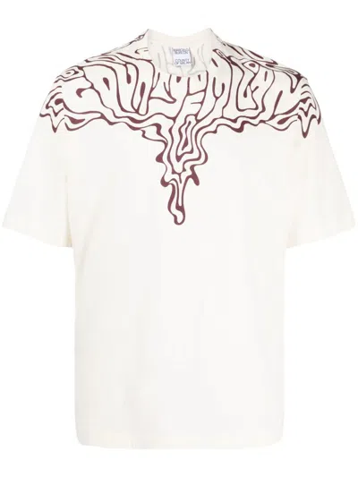 Marcelo Burlon County Of Milan Fluid Wings-print Cotton T-shirt In White