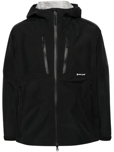 Snow Peak Gore-tex Hooded Rain Jacket In Black