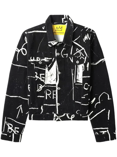 Honey Fucking Dijon Graphic-print Cotton Jacket In Black
