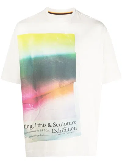 Paul Smith Graphic-print Cotton T-shirt In White