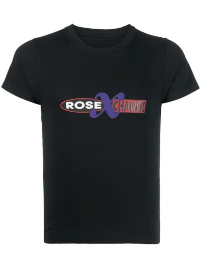 Martine Rose Rose X Change棉质平纹针织t恤 In Black