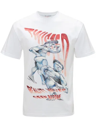 Jw Anderson Graphic-print Cotton T-shirt In White