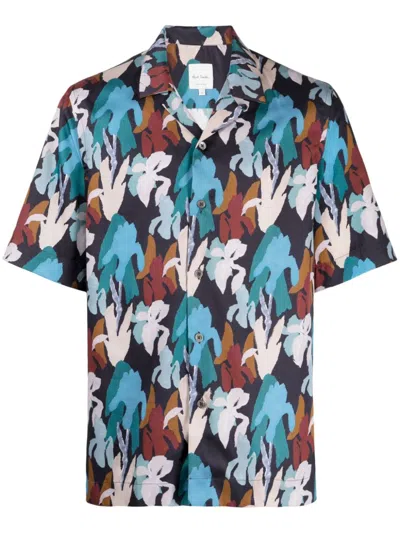 Paul Smith Graphic-print Short-sleeve Shirt In Schwarz