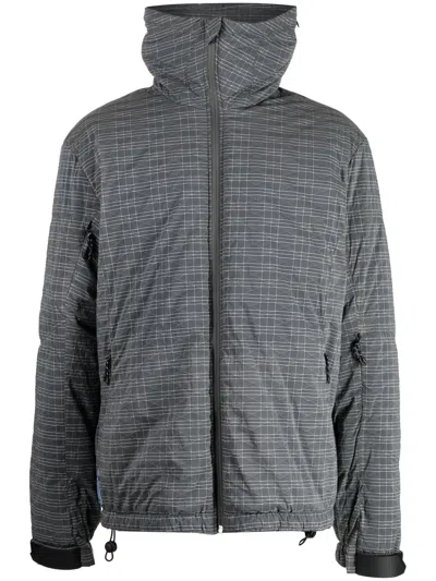 Mcq By Alexander Mcqueen High-neck Bomber Jacket In Grey
