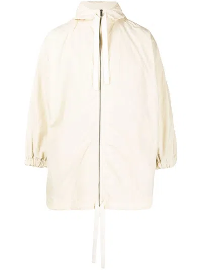 Toogood Hooded Drawstring Cotton Coat In 中性色