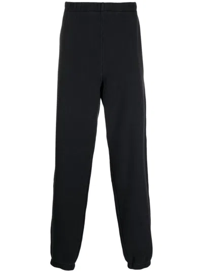 Erl Jersey-fleece Cotton Track Trousers In Black
