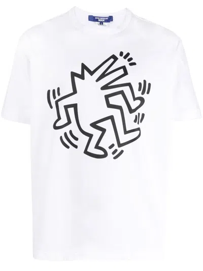 Junya Watanabe Keith Haring Cotton T-shirt In White