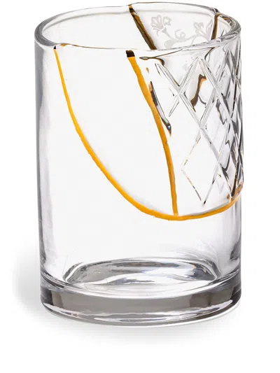 Seletti Kintsubi-n'2 Tumbler Glass In Transparent