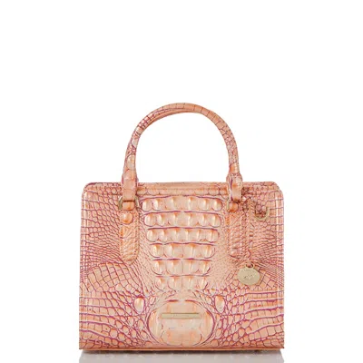 Brahmin Cami Anchor Melbourne Leather Satchel In Apricotrose