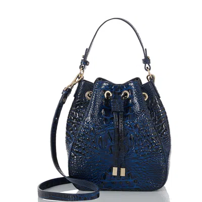 Brahmin Melinda Leather Bucket Bag In Anchor