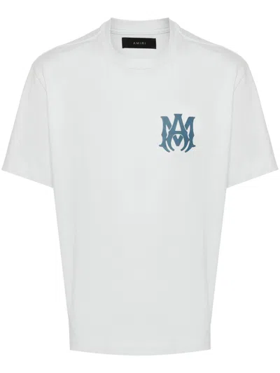 Amiri Logo-appliqué Cotton T-shirt In Grey