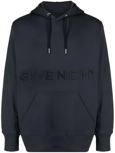 Givenchy Logo-embroidered Cotton Hoodie In Brown