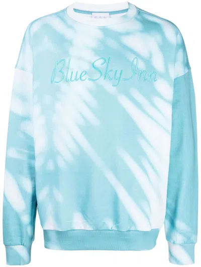 Blue Sky Inn Logo-embroidered Cotton Sweatshirt In Nude & Neutrals