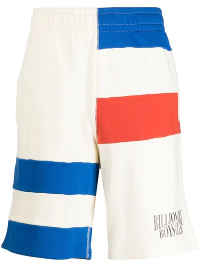 Billionaire Boys Club Logo-embroidery Stripe-detail Track Shorts In White