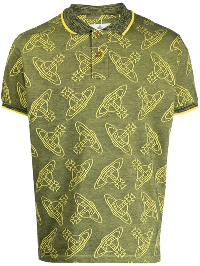 Vivienne Westwood Logo Polo T Shirt Yellow