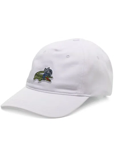 Lacoste Logo-patch Baseball Cap In Weiss