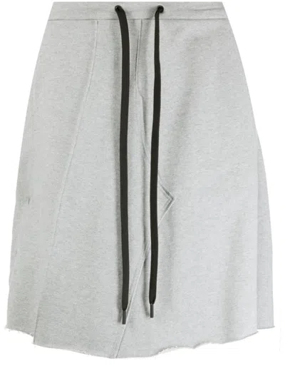 Jordanluca Logo-patch Cotton Track Shorts In Grey
