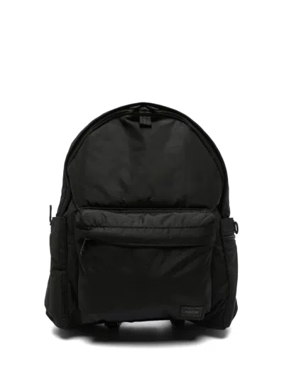 Porter-yoshida & Co Logo-patch Padded Backpack In Black