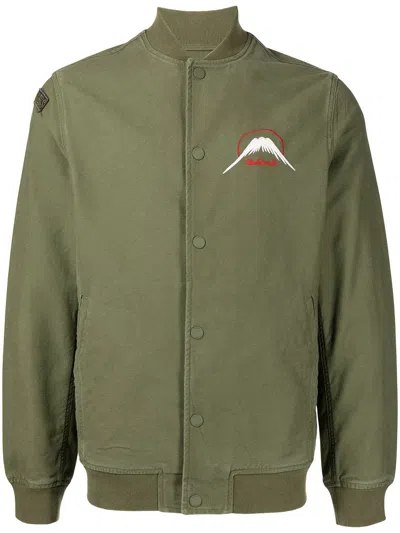 Maharishi Graphic-print Bomber-jacket In Green