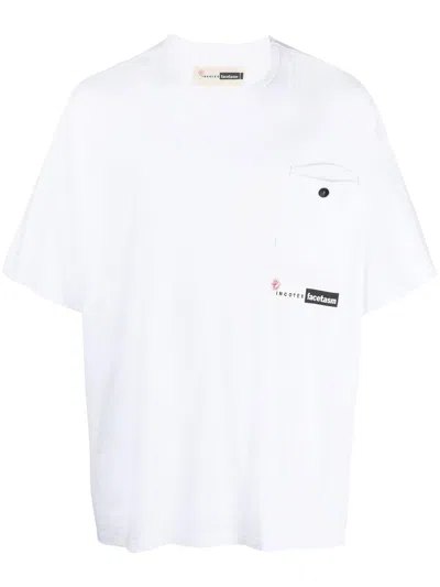 Incotex Logo印花棉t恤 In White