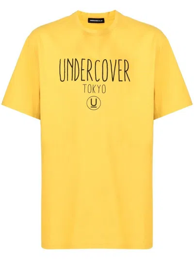 Undercover Logo-print Cotton T-shirt In Yellow