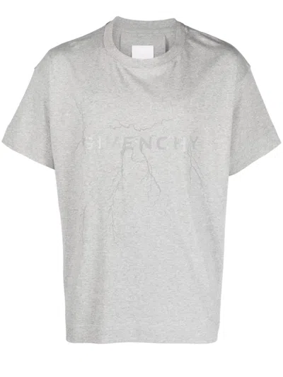 Givenchy Logo-print Cotton T-shirt In Grey