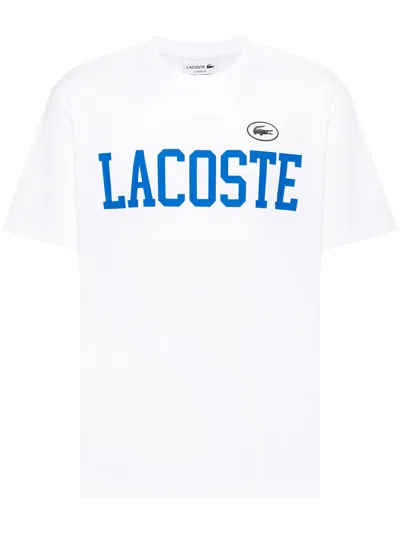Lacoste Logo-print Cotton T-shirt In White