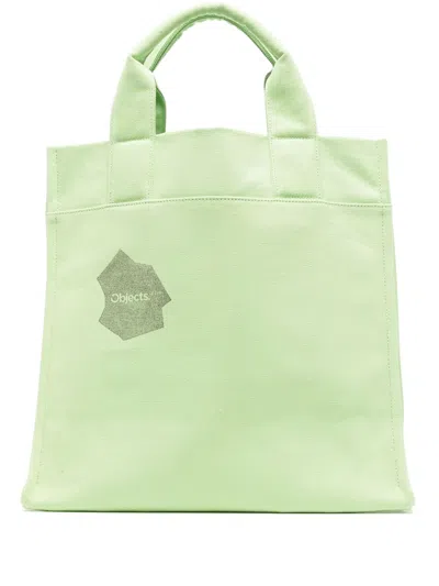 Objects Iv Life Logo-print Cotton Tote Bag In Green