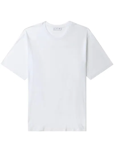 Post Archive Faction Logo-print Lyocell T-shirt In White