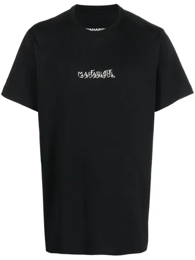 Maharishi Logo-print Organic Cotton T-shirt In Schwarz