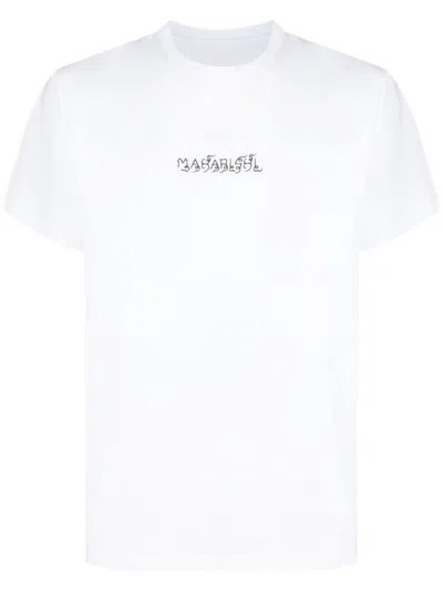 Maharishi Logo-print Organic Cotton T-shirt In Weiss