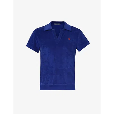 Polo Ralph Lauren Womens Heritage Royal Logo-embroidered Cotton-blend Terry Polo Shirt