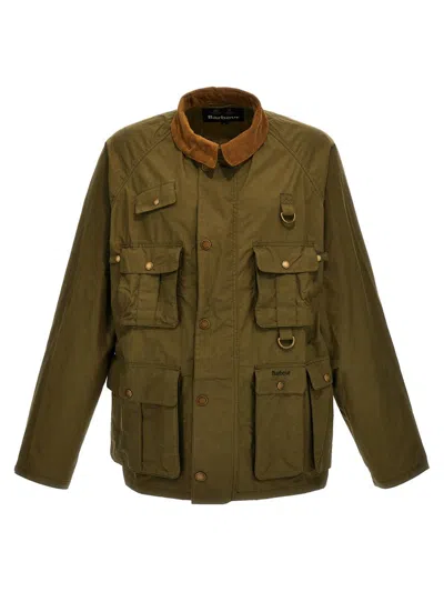 Barbour Modified Transport Casual Jackets, Parka Green In Verde