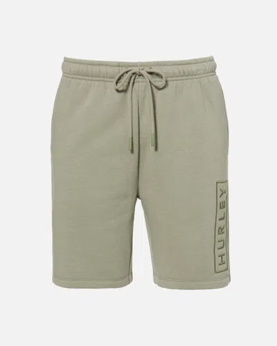 United Legwear Men's Essential Boxed Logo Fleece Shorts In Iguana