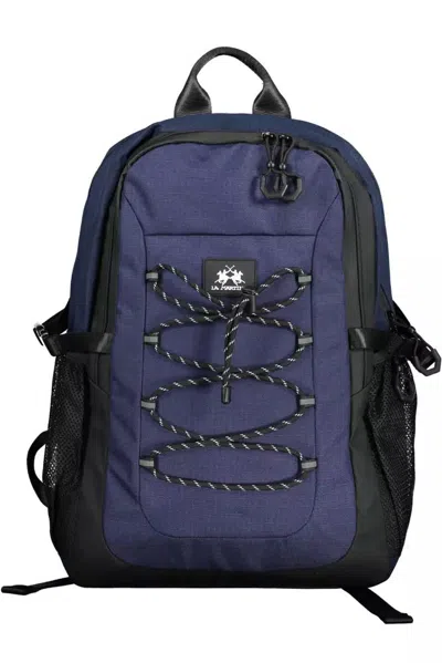 La Martina Blue Polyester Backpack