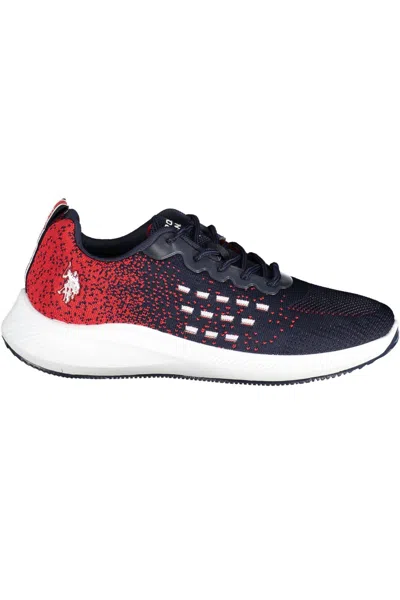 U.s. Polo Assn Blue Polyester Trainer In Multi