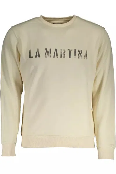 La Martina White Cotton Sweater In Neutral