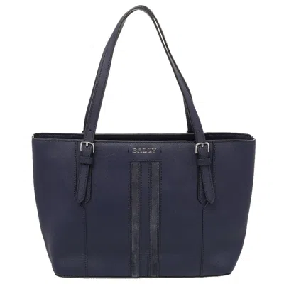 Bally Leather Zip Tote In Blue