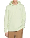 Sandro Logo-embroidered Hoodie In Verts