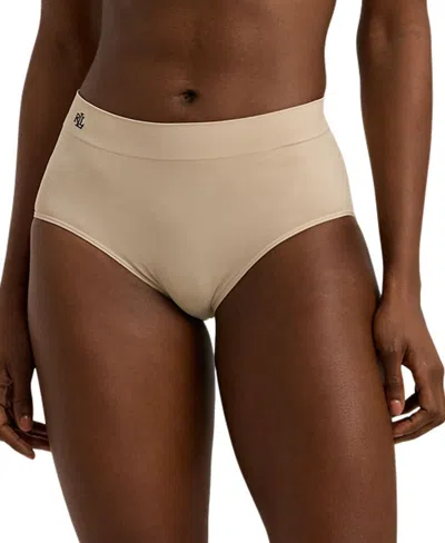 Lauren Ralph Lauren Women's Seamless Stretch Jersey High-rise Brief Underwear 4l0012 In Light Truffle