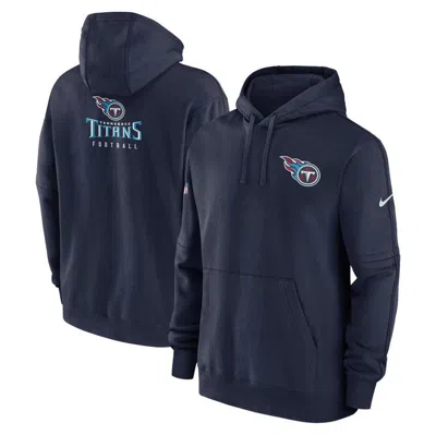 Nike Tennessee Titans Sideline Club Menâs  Men's Nfl Pullover Hoodie In Blue