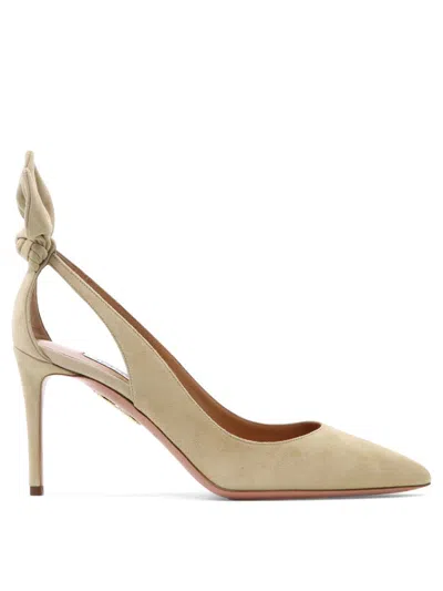 Aquazzura "bow Tie 85" Pumps In Beige