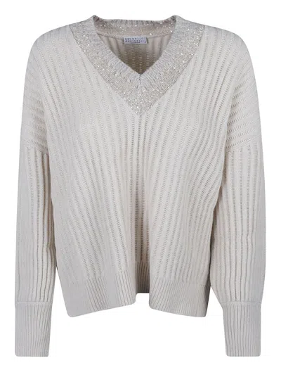 Brunello Cucinelli Sweaters In Gray