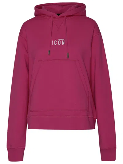Dsquared2 Fuchsia Cotton Sweatshirt In Pink
