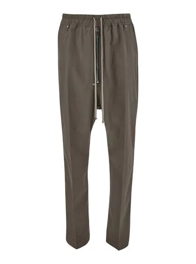 Rick Owens Light Brown Low Crotch Straight Trousers In Cotton Man In Pink