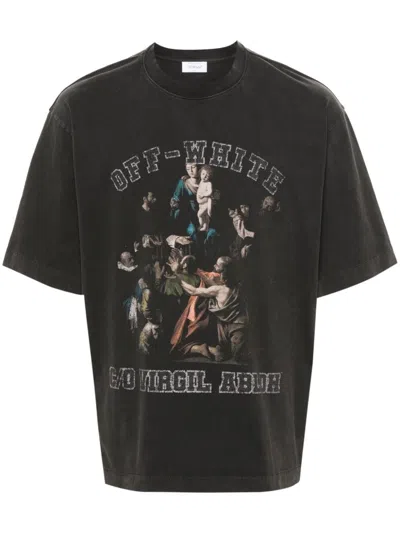Off-white Mary Skate Cotton T-shirt In Black  