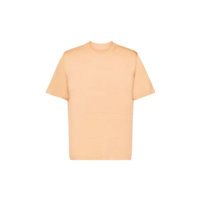 Esprit Plain Cotton T-shirt In Orange