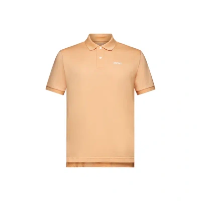 Esprit Cotton Polo Shirt In Orange