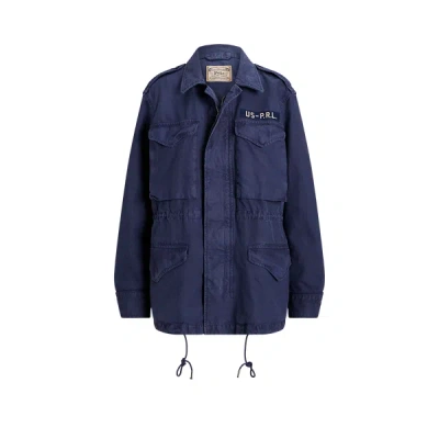 Polo Ralph Lauren Cotton Twill Military Jacket In Blue