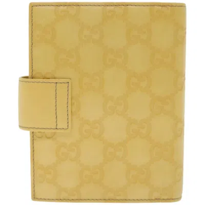Gucci Couverture Agenda Yellow Leather Wallet  ()